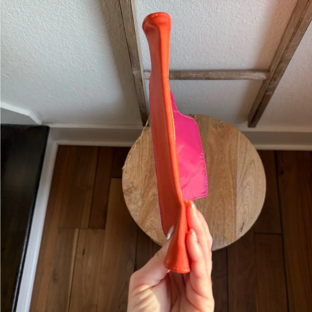 Pureology Pink and Orange Envelope Crossbody Bag - Picture 6 of 9